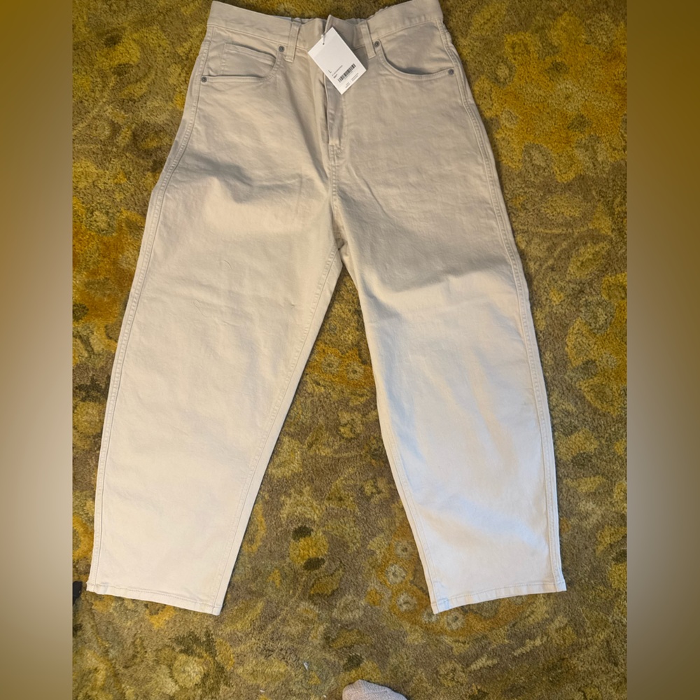 OAK +fort  Beige Trousers with Button Accents